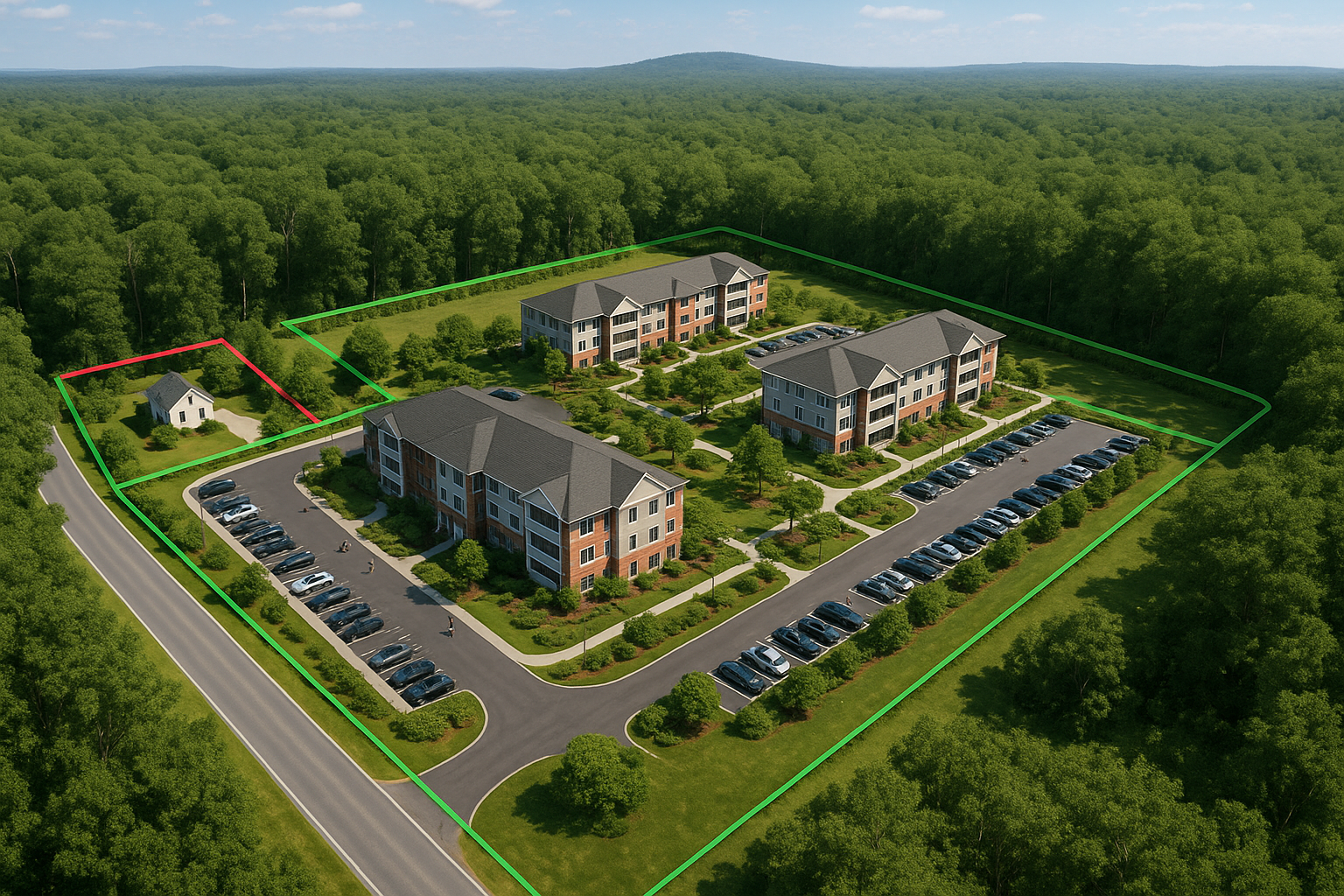 Garvins Falls Village Aerial View